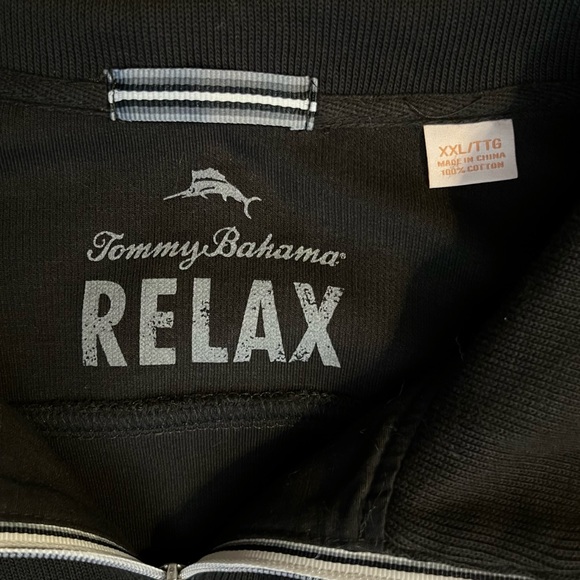 Tommy Bahama Ribbed Stretch Knit Half Zip Sweater - Picture 2 of 3